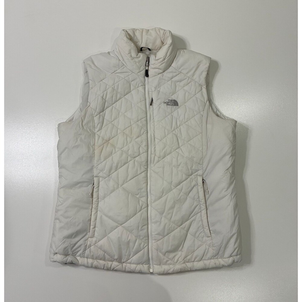 The North Face Womenβs ThermoBall Eco Puffer Jacket White Size XL Stained